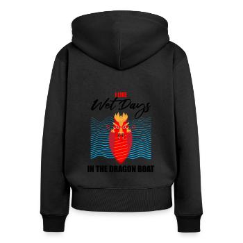 Dragon Boat Trainer for Chinese Boat Racing - Women's Premium Organic Zip Hoodie - black - Back - Julia (174cm)
