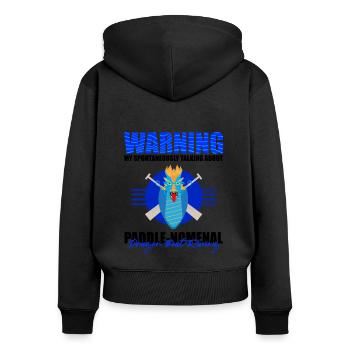 Drachenbootrennen-Design für Drachenbootfahren - Frauen Premium Bio Zip Hoodie - Schwarz - Hinten - Julia (174cm)
