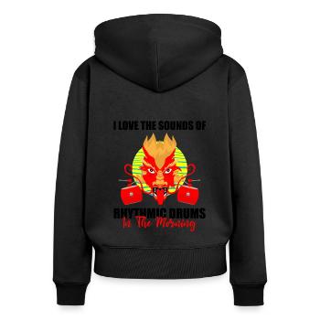 Drachenbootrennen-Design für Drachenbootfahren - Frauen Premium Bio Zip Hoodie - Schwarz - Hinten - Julia (174cm)