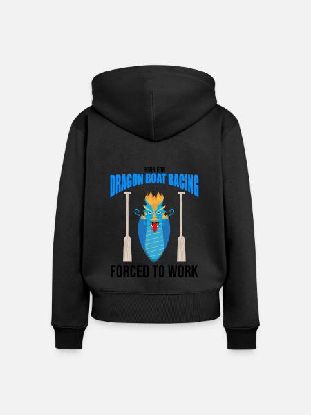 Drachenbootfahren-Thema für Drachenbootpaddeln - Frauen Premium Bio Zip Hoodie - Schwarz