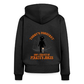 Artificial limb design for leg prosthesis - Women's Premium Organic Zip Hoodie - black - Back - Julia (174cm)