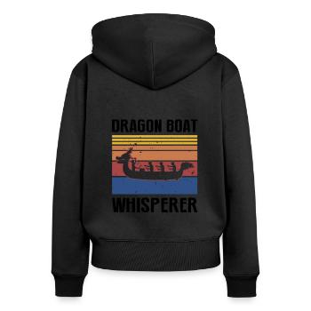 Dragon Boat Racing Theme for Dragon Boating - Women's Premium Organic Zip Hoodie - black - Back - Julia (174cm)