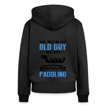 Dragon Boat Racing Theme for Dragon Boating - Women's Premium Organic Zip Hoodie - black - Back - Julia (174cm)