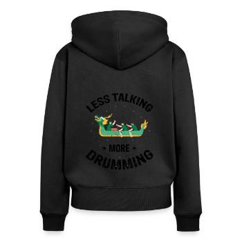 Dragon Boat Crew and Dragon Boat Riding - Women's Premium Organic Zip Hoodie - black - Back - Julia (174cm)