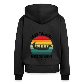 Dragon Boat Racing Theme for Dragon Boating - Women's Premium Organic Zip Hoodie - black - Back - Julia (174cm)