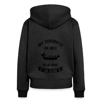 Dragon Boat Racing Theme for Dragon Boating - Women's Premium Organic Zip Hoodie - black - Back - Julia (174cm)