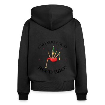Conception de cornemuse pour Scotland Pride et cornemuse - Sweat à capuche zippé Premium bio Femme - noir - Dos - Julia (174cm)