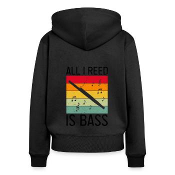 Fagottrohr für Fagottist und Fagottorchester - Frauen Premium Bio Zip Hoodie - Schwarz - Hinten - Julia (174cm)