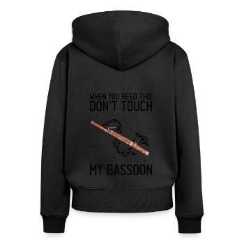 Bassoonist for bassoon orchestra and bassoonist - Women's Premium Organic Zip Hoodie - black - Back - Julia (174cm)