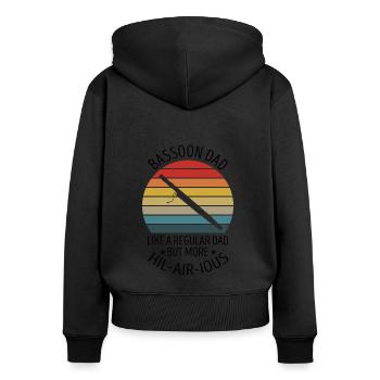 Fagottist für Fagottorchester und Fagottist - Frauen Premium Bio Zip Hoodie - Schwarz - Hinten - Julia (174cm)