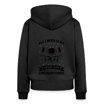 Car Painter Offer for Car Painters - Women's Premium Organic Zip Hoodie - black - Back - Julia (174cm)