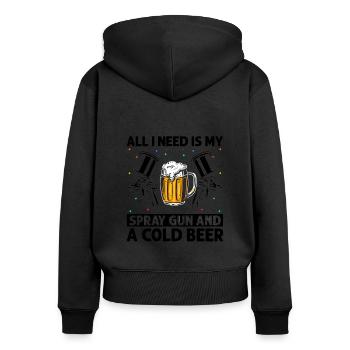 Car painter offer for coachbuilders - Women's Premium Organic Zip Hoodie - black - Back - Julia (174cm)