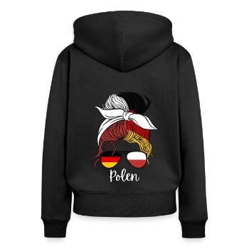 Polska dziewczyna Polen Polish Girl Women's - Women's Premium Organic Zip Hoodie - black - Back - Julia (174cm)