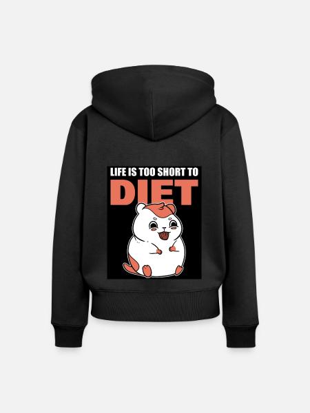 Netter Hamster Hamsterbesitzer - Frauen Premium Bio Zip Hoodie - Schwarz