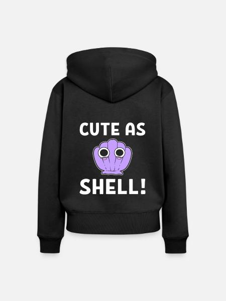 Sea Shell Pun Conchologe - Frauen Premium Bio Zip Hoodie - Schwarz