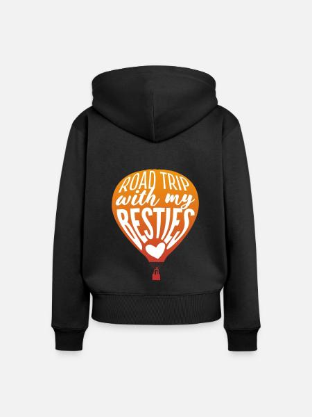 Heißluftballon Abenteuer Abenteurer - Frauen Premium Bio Zip Hoodie - Schwarz