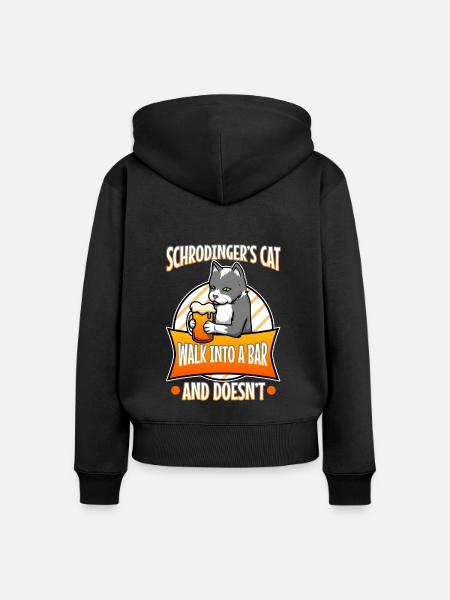 Schrodinger's cat - Frauen Premium Bio Zip Hoodie - Schwarz
