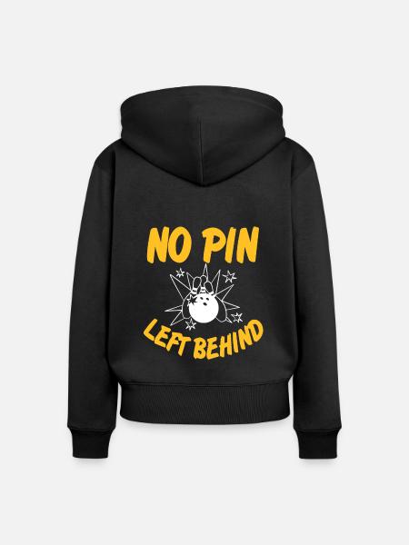 No pin left behind - Frauen Premium Bio Zip Hoodie - Schwarz