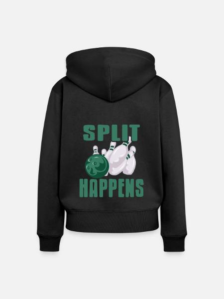 Split Happens - Frauen Premium Bio Zip Hoodie - Schwarz