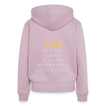 Judo die Kunst Kleider zu falten in denen noch - Frauen Premium Bio Zip Hoodie - Altrosa - Hinten - Julia (174cm)