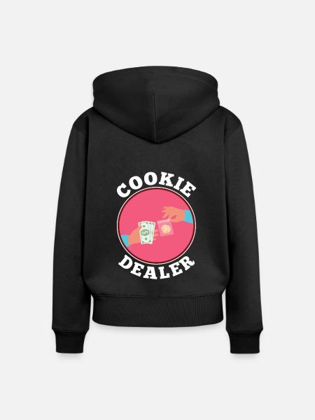 Cookie dealer - Frauen Premium Bio Zip Hoodie - Schwarz