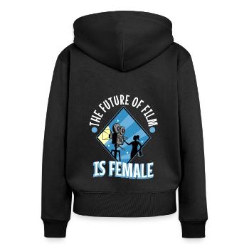 The Future Of Film Is Female - Women's Premium Organic Zip Hoodie - black - Back - Julia (174cm)