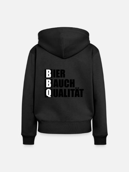 BBQ - Frauen Premium Bio Zip Hoodie - Schwarz