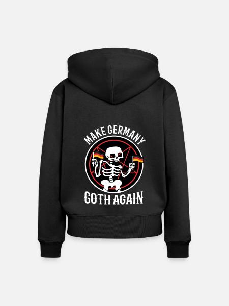 Make Germany goth again - Frauen Premium Bio Zip Hoodie - Schwarz