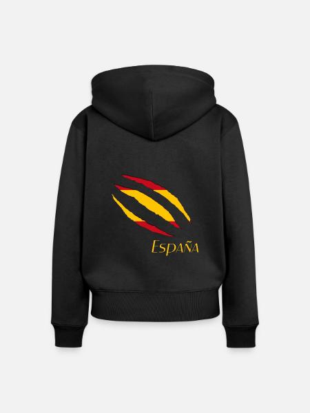 Spain, Spanien, España - Frauen Premium Bio Zip Hoodie - Schwarz
