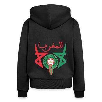 Morocco Frmf - Women's Premium Organic Zip Hoodie - black - Back - Julia (174cm)