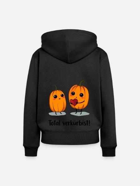 Kürbis Liebe - Frauen Premium Bio Zip Hoodie - 
