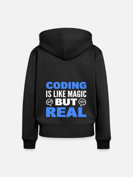 Lustiger Programmierer Computerspezialist - Frauen Premium Bio Zip Hoodie - Schwarz