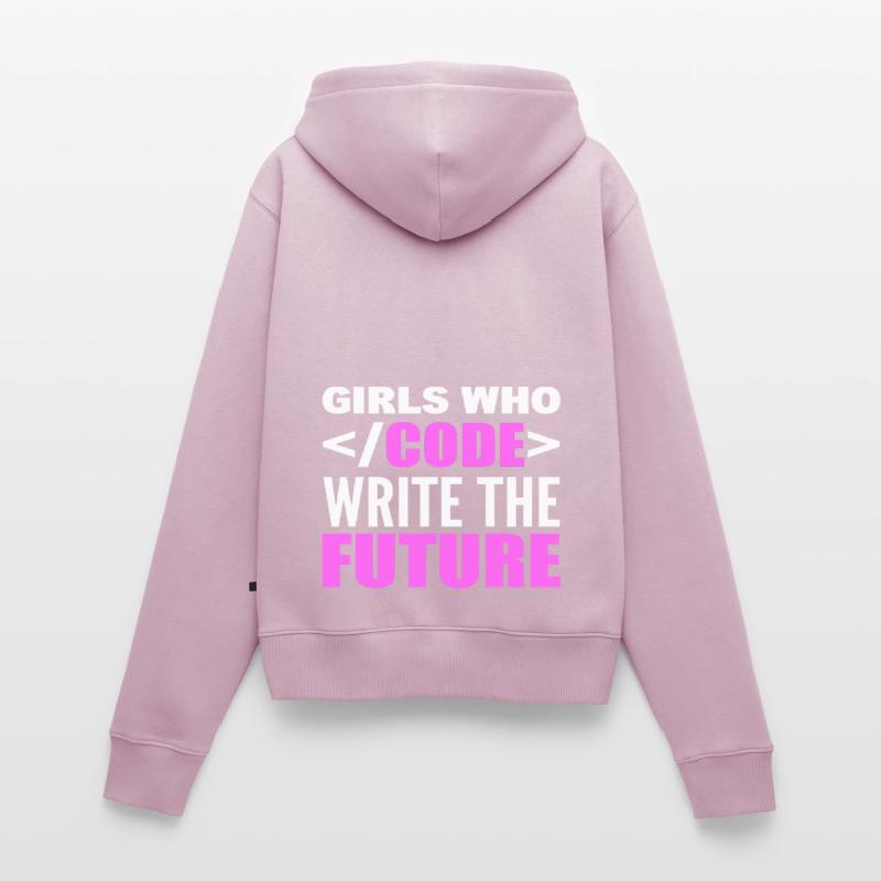 Girls Who Code Write The Future Programmierer Frauen Premium Bio Zip Hoodie