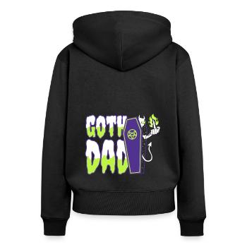 Goth Dad - Women's Premium Organic Zip Hoodie - black - Back - Julia (174cm)