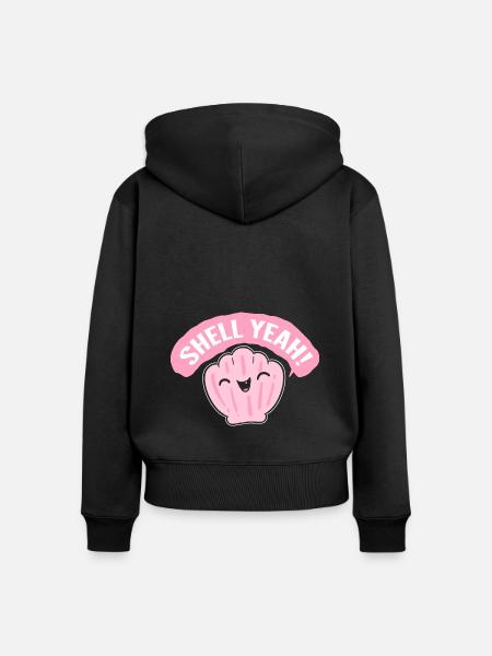 Shell Yeah! Strandliebhaber - Frauen Premium Bio Zip Hoodie - Schwarz