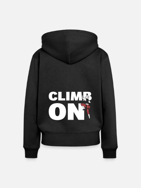 Climb On Bergsteiger - Frauen Premium Bio Zip Hoodie - Schwarz