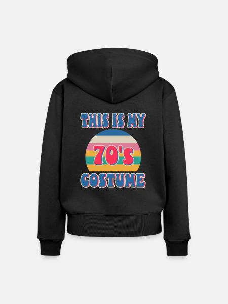 This Is My 70s Costume - Frauen Premium Bio Zip Hoodie - Schwarz