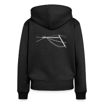 Wakeboard, cadeau - Sweat à capuche zippé Premium bio Femme - noir - Dos - Julia (174cm)