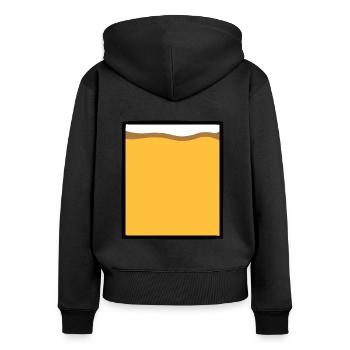 Bier Alkohol Schnap Party - Frauen Premium Bio Zip Hoodie - Schwarz - Hinten - Julia (174cm)