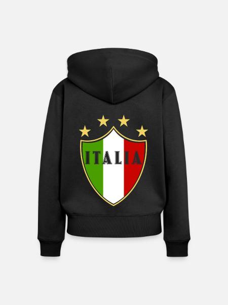 Italia fun - Frauen Premium Bio Zip Hoodie - Schwarz