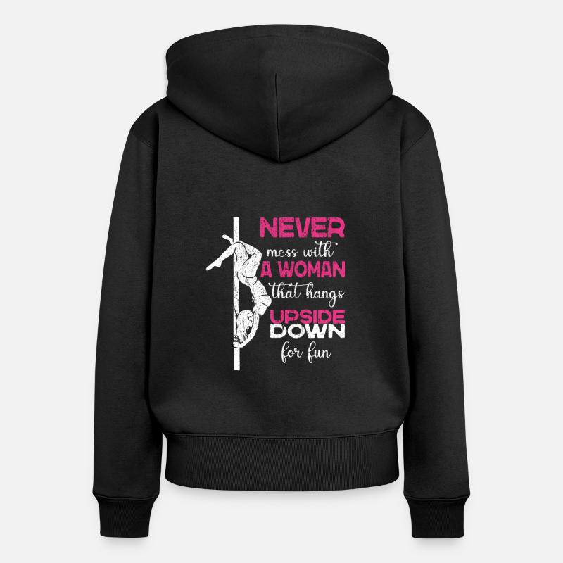Pole Danicng Dancing Poles Dancer Dance Sport - Sweat à capuche zippé Premium bio Femme - noir
