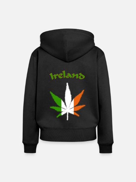 Ireland - Frauen Premium Bio Zip Hoodie - Schwarz