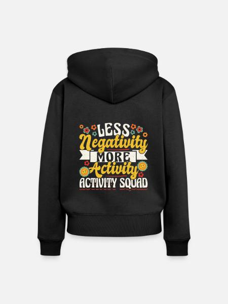 Groovy Activity Director Activity - Frauen Premium Bio Zip Hoodie - Schwarz