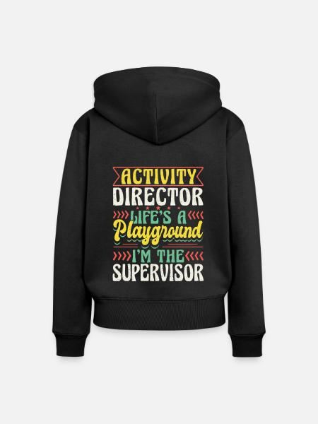 Activity Director Appreciation - Frauen Premium Bio Zip Hoodie - Schwarz
