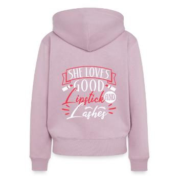 Beautician Make Up Artist She - Frauen Premium Bio Zip Hoodie - Altrosa - Hinten - Julia (174cm)