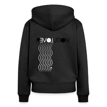Love Revolution Ski - Sweat à capuche zippé Premium bio Femme - noir - Dos - Julia (174cm)