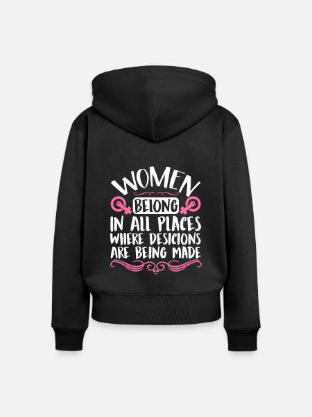 Feminist Womens Rights Female - Frauen Premium Bio Zip Hoodie - Schwarz