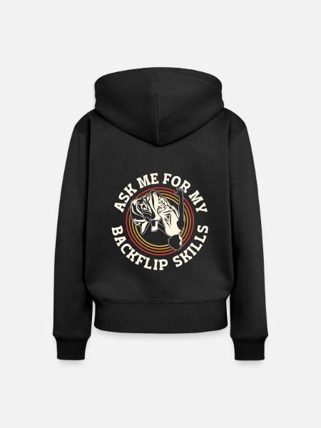 Parkour Freerunning Traceur - Frauen Premium Bio Zip Hoodie - Schwarz