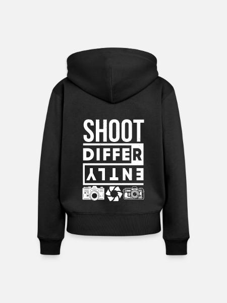 Photography Camera Lens - Frauen Premium Bio Zip Hoodie - Schwarz