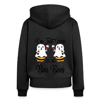 Halloween I’m Just Here For The Boo Bees T Shirt - Sweat à capuche zippé Premium bio Femme - noir - Dos - Julia (174cm)